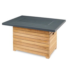 Darien 44-Inch Linear Chat-Height Gas Fire Pit Table with Crystal Fire Burner