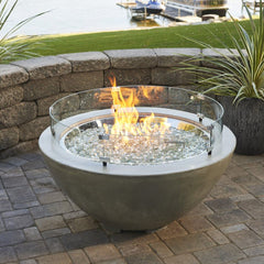 Cove 42-Inch Round Gas Fire Pit Bowl with Crystal Fire Burner