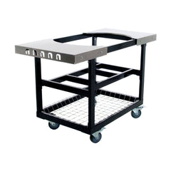 Primo Grill Cart with Stainless Steel Shelves for Junior Oval Grills