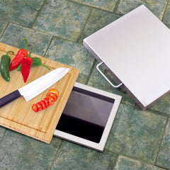 Twin Eagles Stainless Steel Trash Chute with Removable Cutting Board