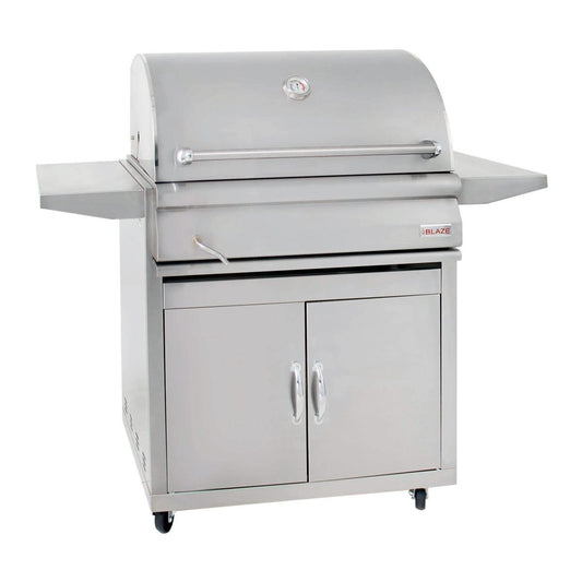 Blaze 32-Inch Freestanding Charcoal Grill with Adjustable Charcoal Tray 1200