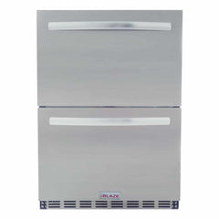 Blaze 5.1 cu. ft. Outdoor-Rated Stainless Steel Double Drawer Refrigerator