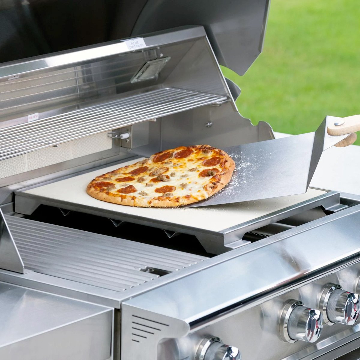 Blaze Professional Ceramic Pizza Stone with Stainless Steel Tray