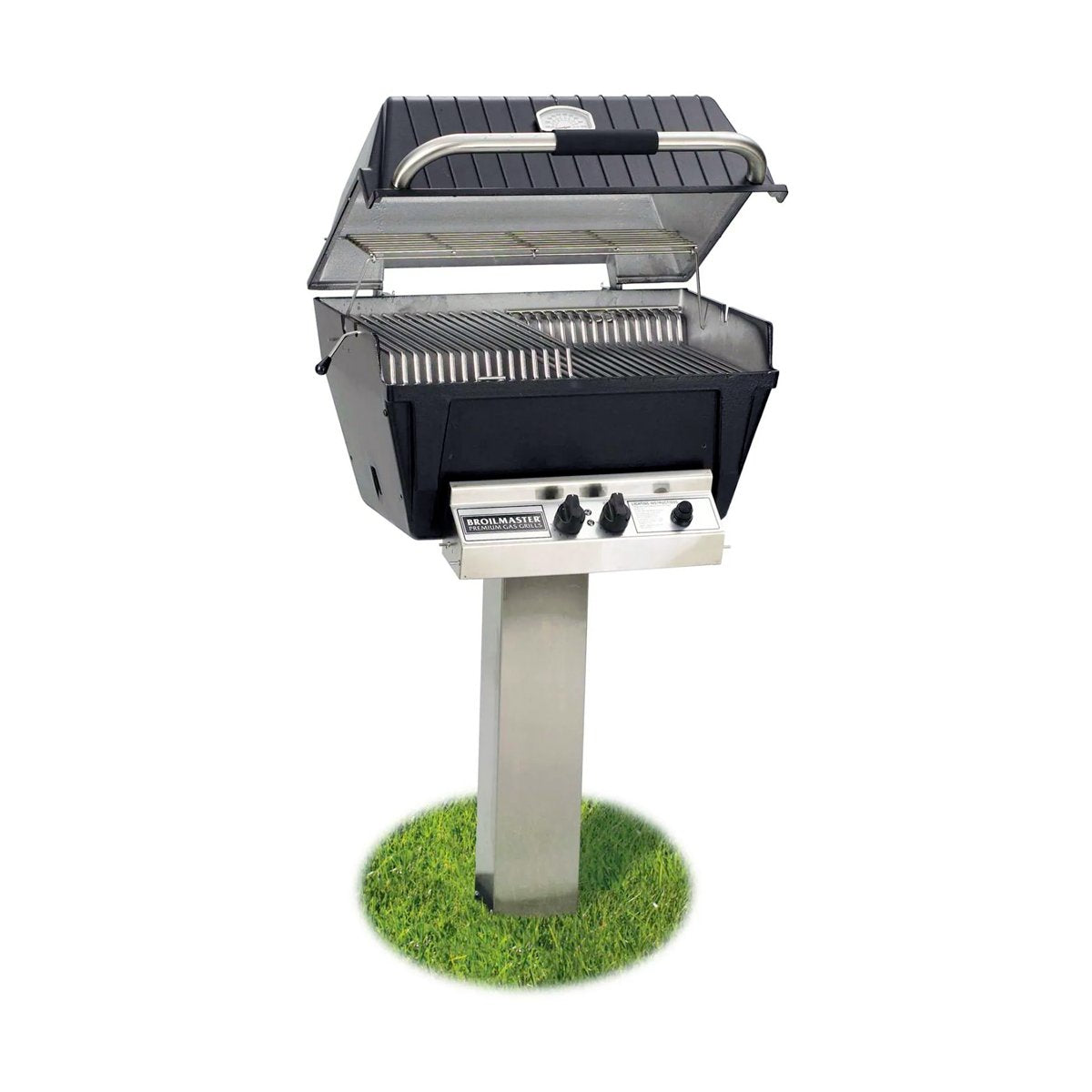 Broilmaster P4X Premium Post-Mount Gas Grill with CharMaster Briquets