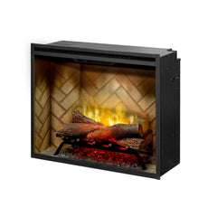 Dimplex Revillusion 30-Inch Built-In Electric Firebox with Glass Pane & Plug Kit