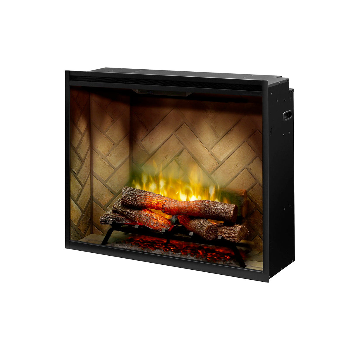 Dimplex Portrait Revillusion 36-Inch Built-In Electric Firebox with Glass Pane & Plug Kit