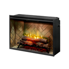 Dimplex Revillusion 36-Inch Built-In Electric Firebox with Glass Pane & Plug Kit