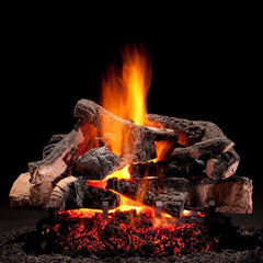 Hargrove Rustic Timbers Vented Gas Log Set with Remote-Ready H-Burner