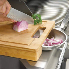 Napoleon PRO Bamboo Cutting Board with Stainless Steel Bowls