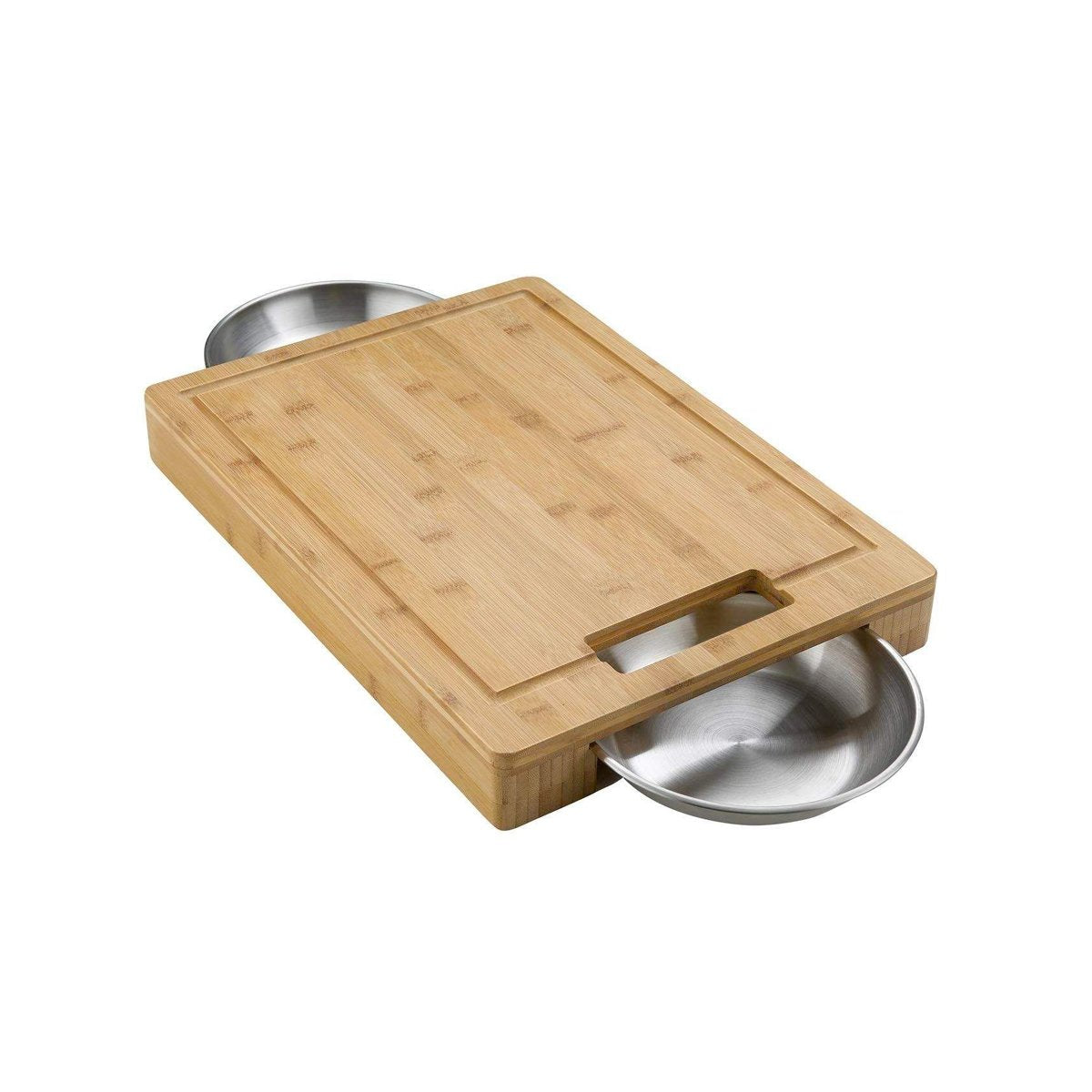 Napoleon PRO Bamboo Cutting Board with Stainless Steel Bowls