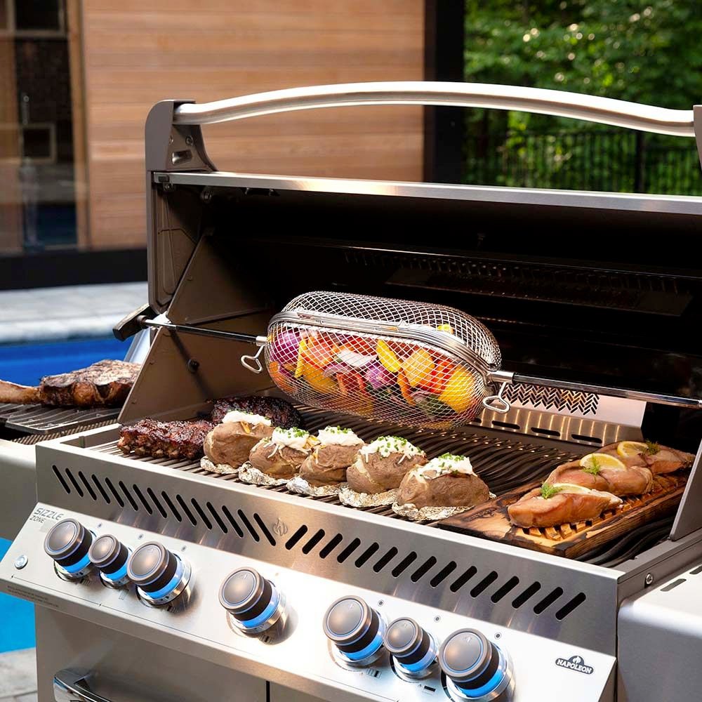 Napoleon Prestige 665 5-Burner Freestanding Gas Grill with Infrared Side Burner & Rotisserie