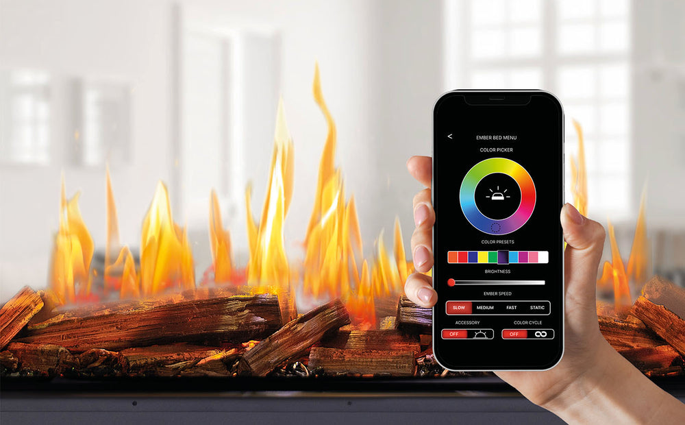 Modern Flames Nova Clear 48-Inch See-Through Built-In Electric Fireplace - Modern Flames + app control