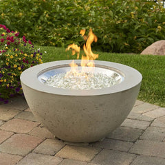 Cove 29-Inch Round Gas Fire Pit Bowl with Crystal Fire Burner