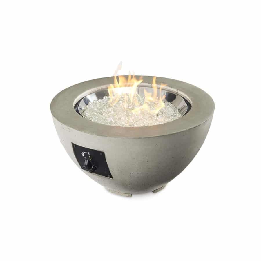 Cove 29-Inch Round Gas Fire Pit Bowl with Crystal Fire Burner