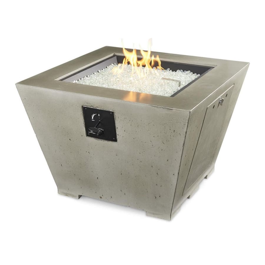 Cove 37-Inch Square Gas Fire Pit Bowl with Crystal Fire Burner