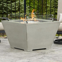 Cove 37-Inch Square Gas Fire Pit Bowl with Crystal Fire Burner