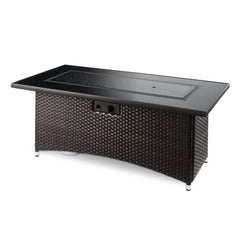 Montego 59-Inch Linear Gas Fire Pit Table with Crystal Fire Burner