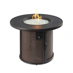 Stonefire 32-Inch Round Gas Fire Pit Table with Crystal Fire Burner