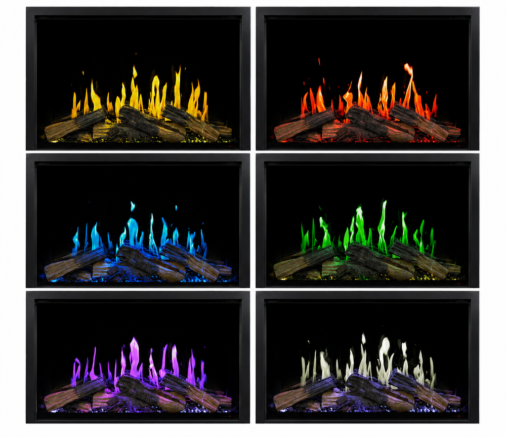 Modern Flames Orion V2 26-Inch Traditional Built-In Electric Fireplace - flame color options