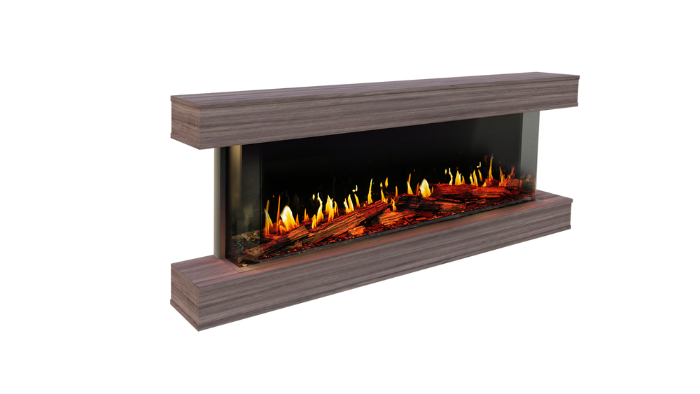 Modern Flames Orion V2 120-Inch Multi Linear Electric Fireplace - wall mounted with Studio Suites mantel (sold separately)