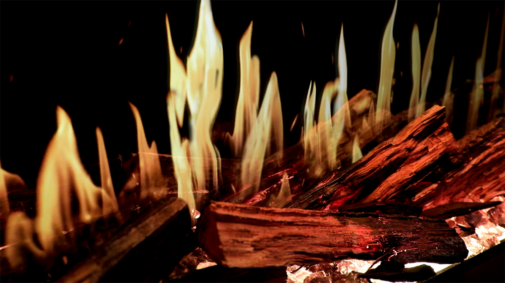 Modern Flames Orion V2 26-Inch Traditional Built-In Electric Fireplace - flame close-up