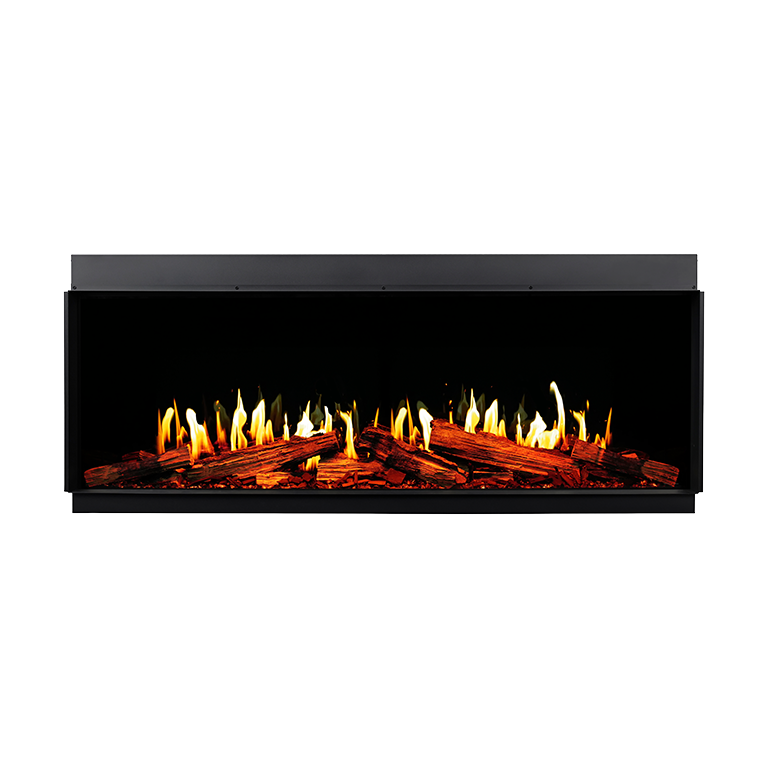 Modern Flames Orion V2 52-Inch Multi Linear Electric Fireplace - front view with yellow flames
