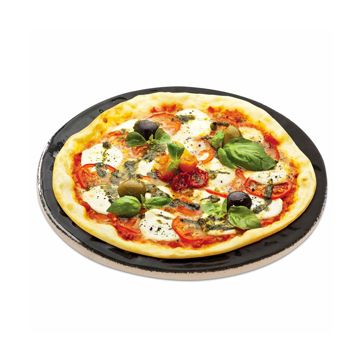 Primo 15-Inch Porcelain-Glazed Ceramic Pizza Stone