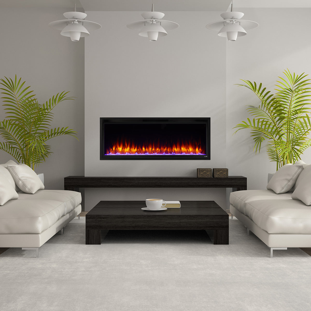 SimpliFire Allusion Platinum 50-Inch Linear Electric Fireplace