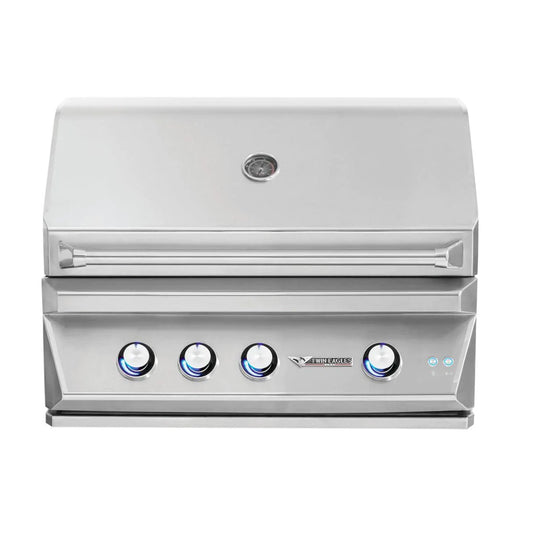 Twin Eagles 36-Inch 3-Burner Built-In Gas Grill with Infrared Rotisserie 1200