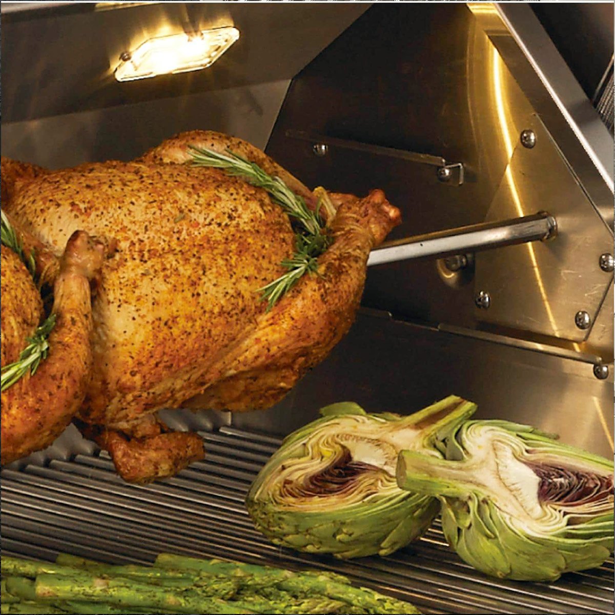 Twin Eagles 36-Inch Wi-Fi-Controlled Built-In Pellet Grill with Rotisserie