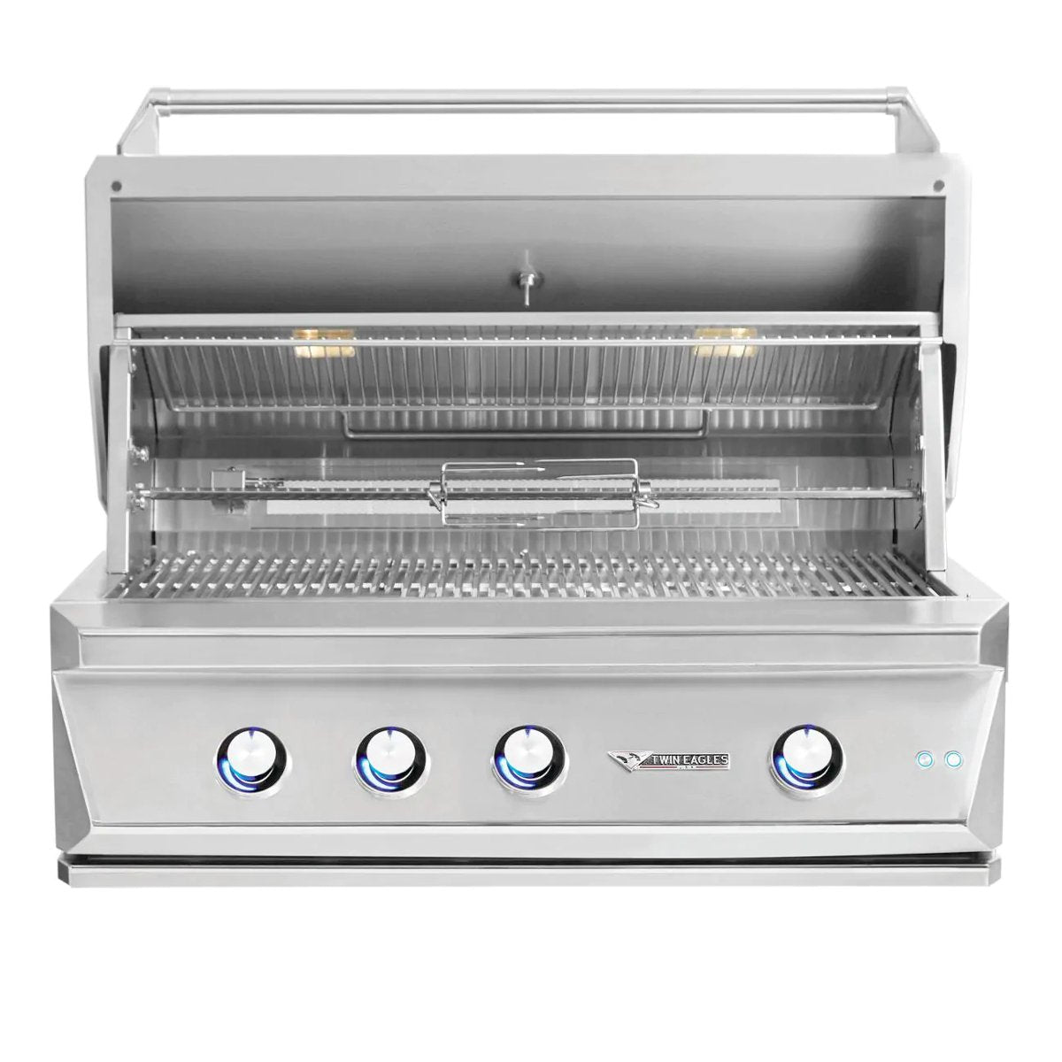 Twin Eagles 42-Inch 3-Burner Built-In Gas Grill with Infrared Sear Zone & Rotisserie