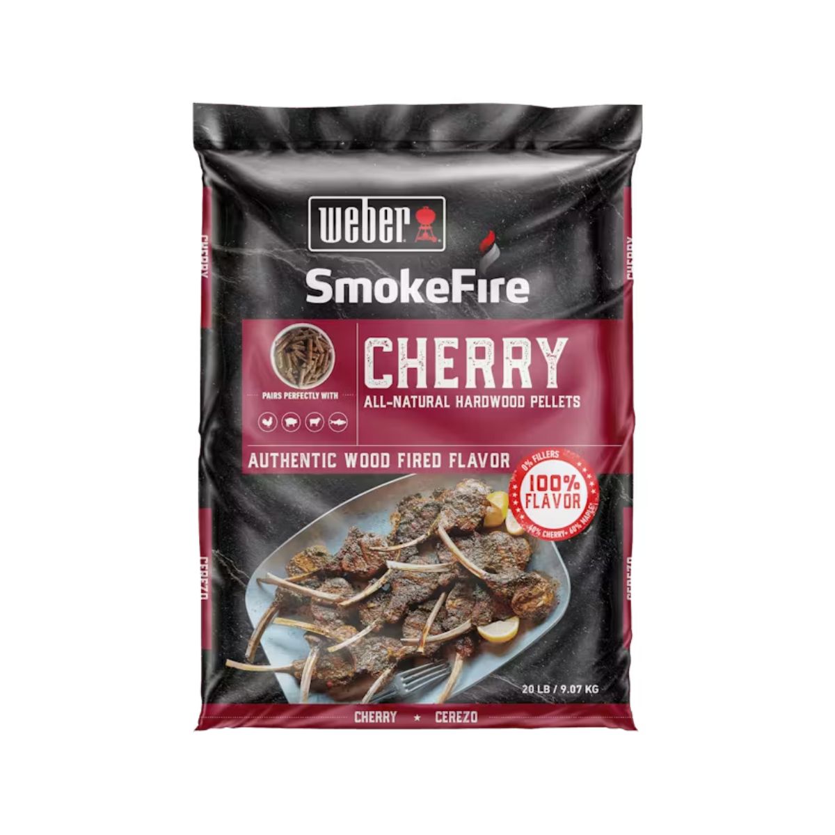 Weber SmokeFire All-Natural Cherry Hardwood Pellets - 20 lb