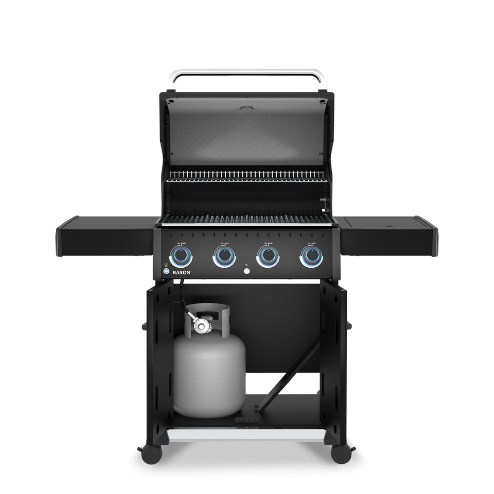 Broil King Baron 420 Pro Shadow Gas Grill | 4-Burner | 630 sq in | 40,000 BTU - Side View