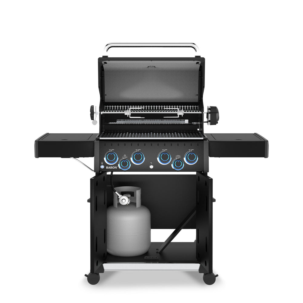 Broil King Baron 490 Pro Shadow Gas Grill | 4-Burner | 630 sq in | 40,000 BTU - Side View