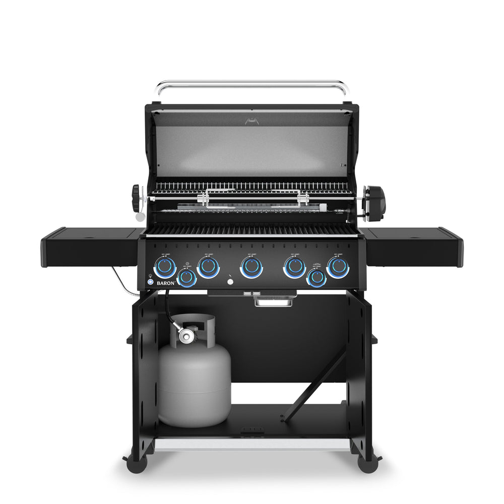Broil King Baron 590 Pro Shadow Gas Grill | 5-Burner | 780 sq in | 45,000 BTU - Side View