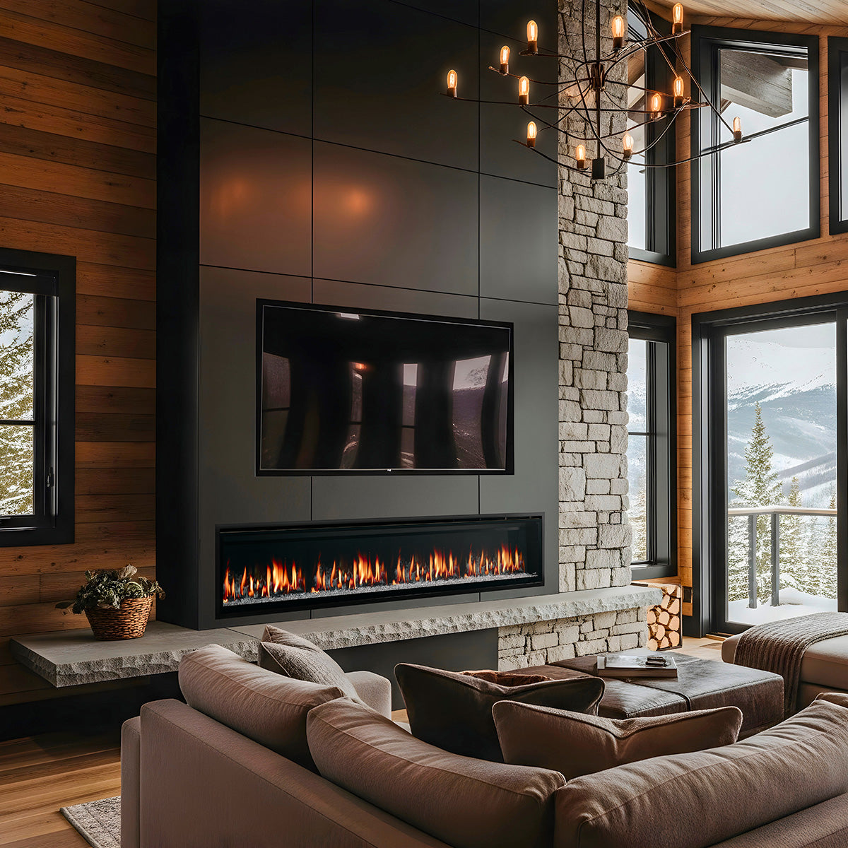 SimpliFire Allusion Edge Linear Fireplace
