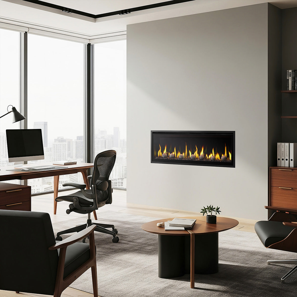 SimpliFire Allusion Edge Linear Fireplace