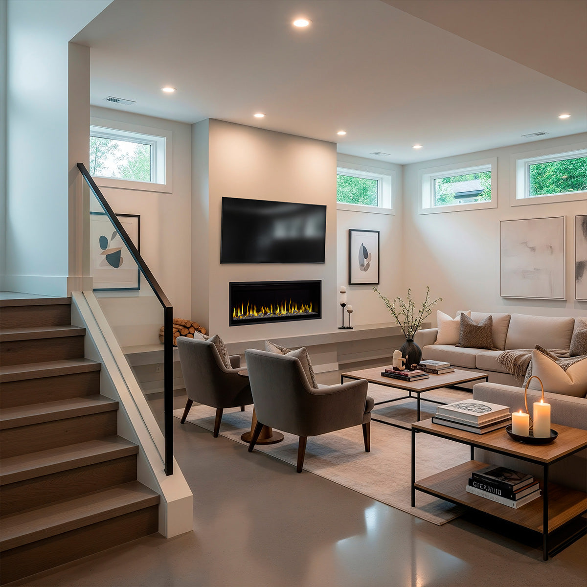 SimpliFire Allusion Edge Linear Fireplace