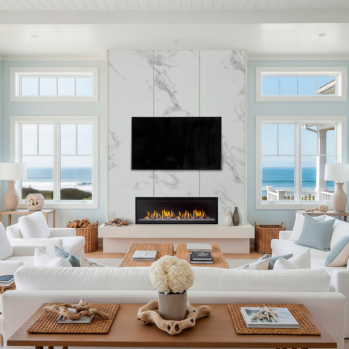 SimpliFire Allusion Edge Linear Fireplace