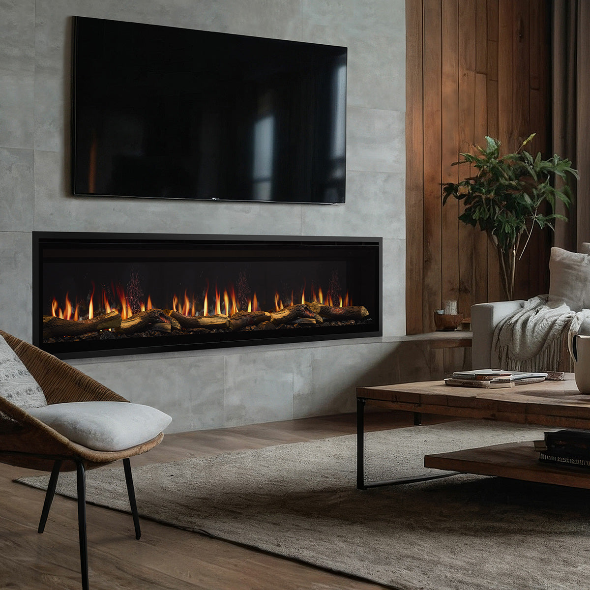 SimpliFire Allusion Edge Linear Fireplace