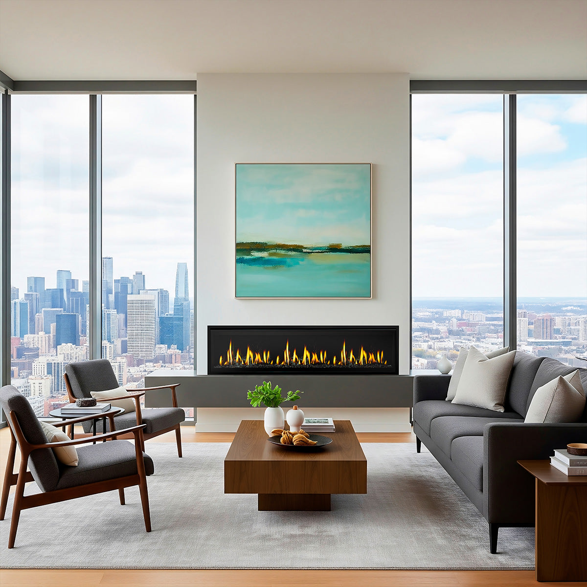 SimpliFire Allusion Edge Linear Fireplace