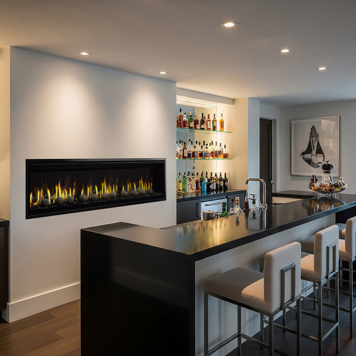 SimpliFire Allusion Edge Linear Fireplace