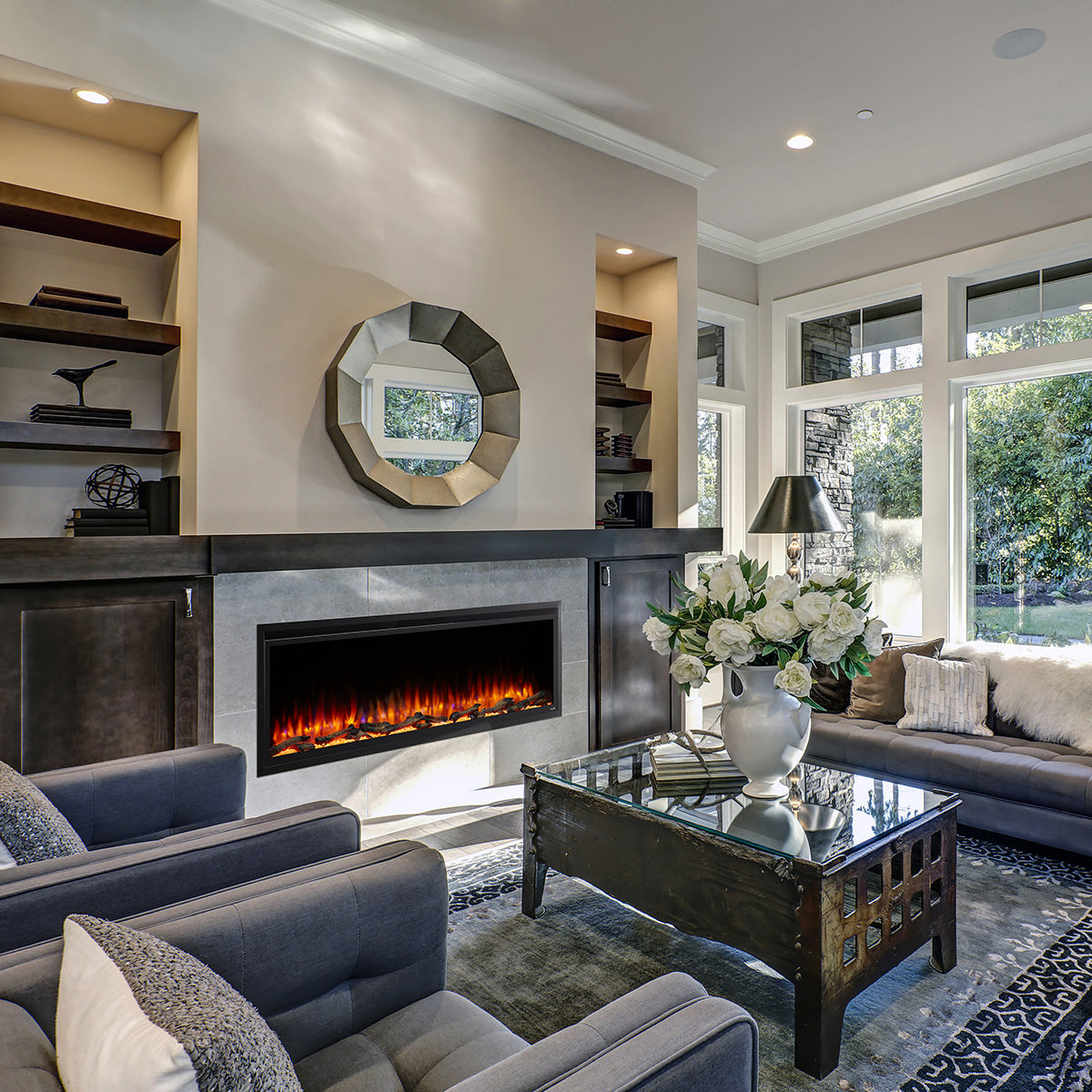 SimpliFire Allusion Edge Linear Fireplace