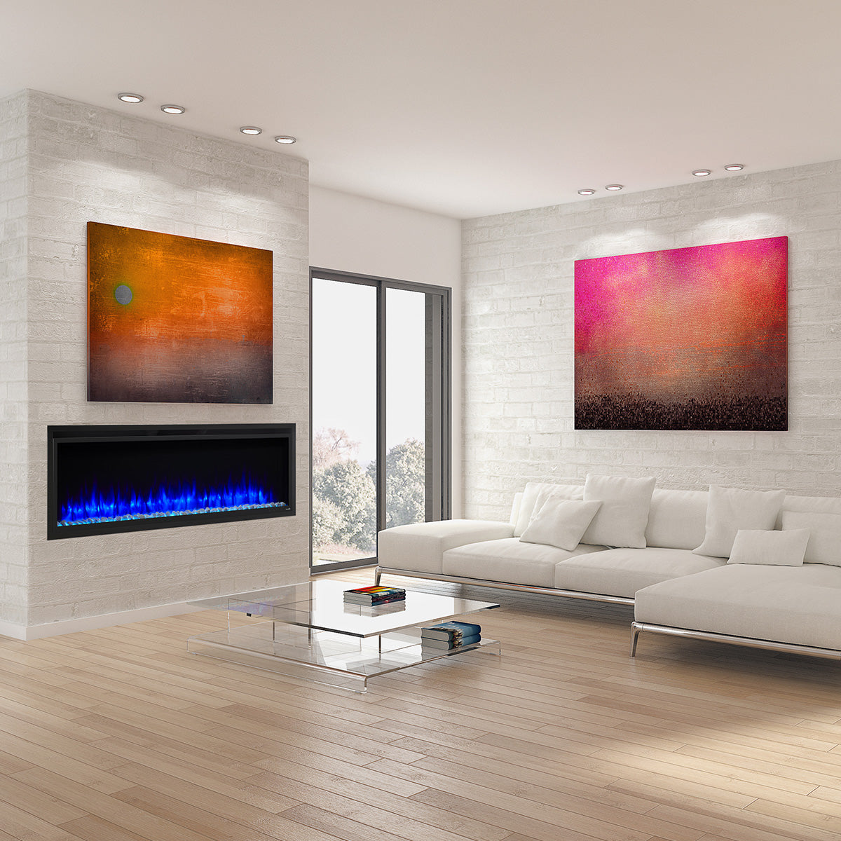 SimpliFire Allusion Edge Linear Fireplace