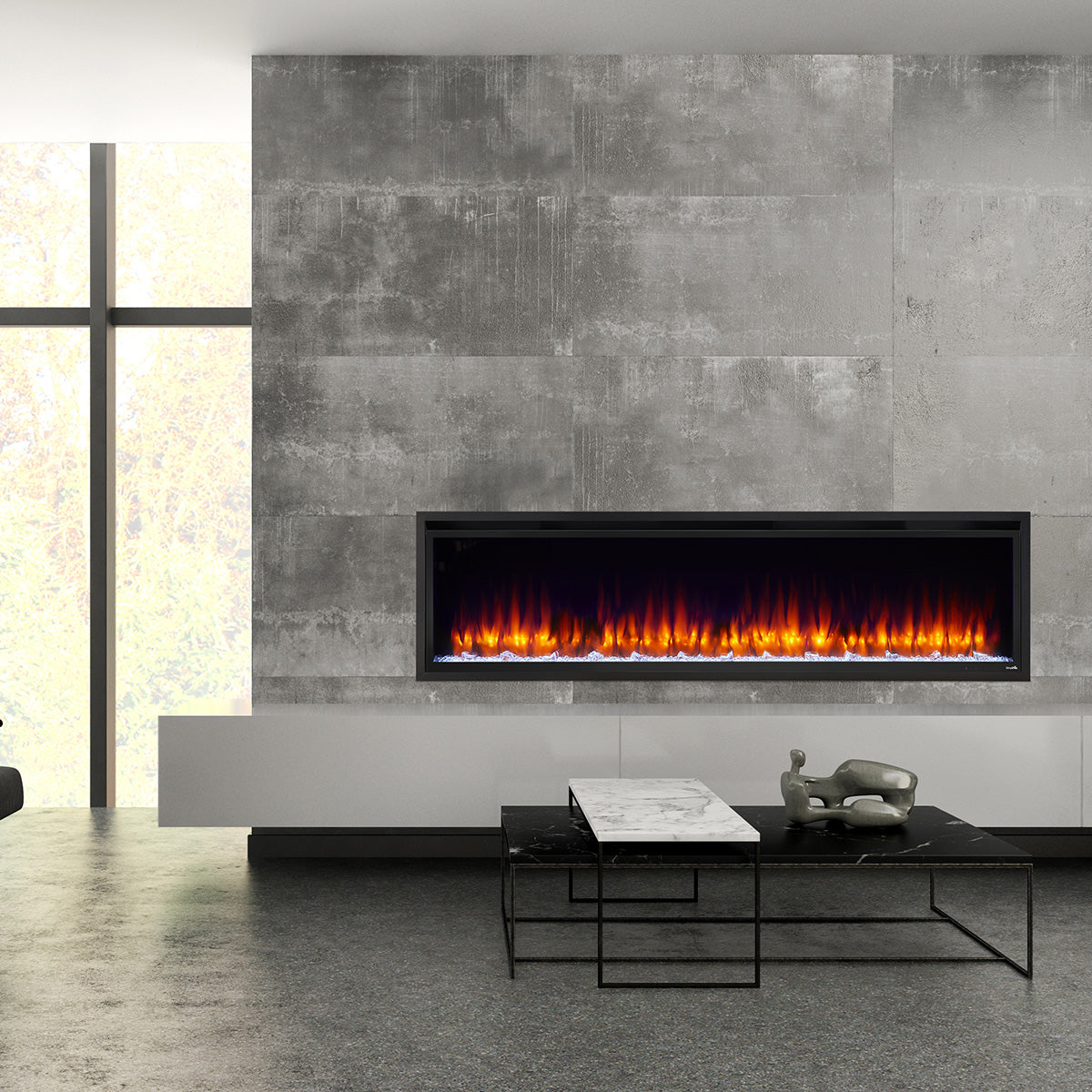 SimpliFire Allusion Edge Linear Fireplace
