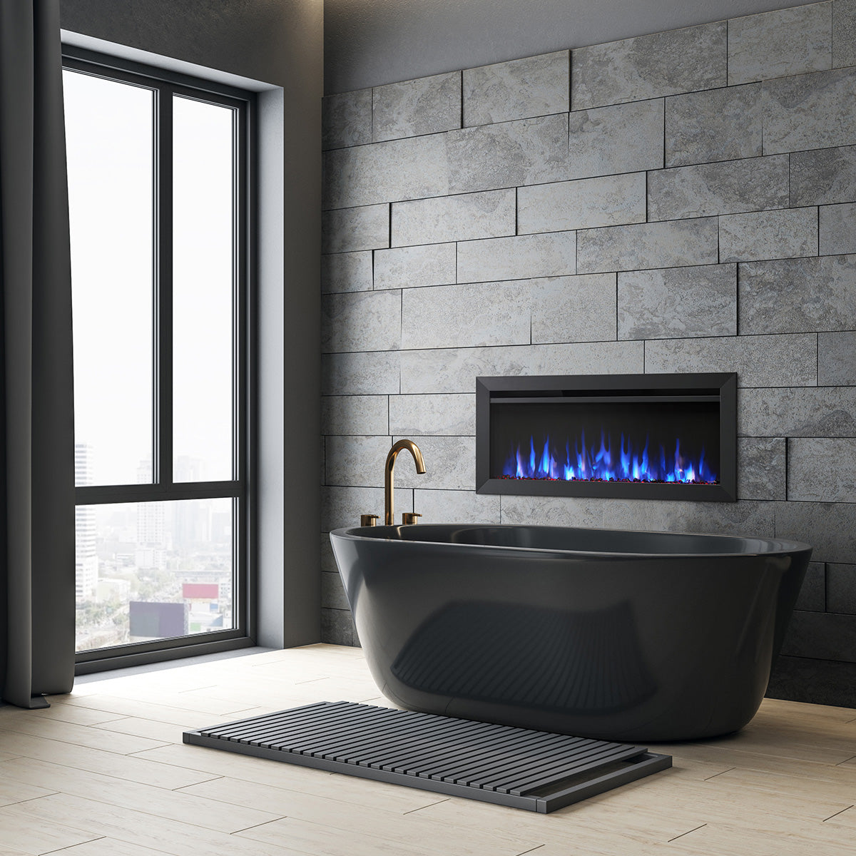 SimpliFire Allusion Slim Linear Fireplace