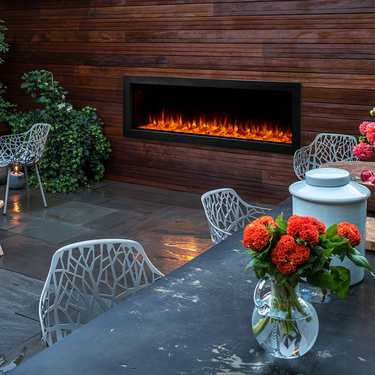 SimpliFire Forum Outdoor Linear Fireplace