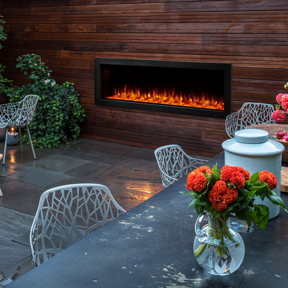 SimpliFire Forum Outdoor Linear Fireplace – Marx Fireplaces & Lighting