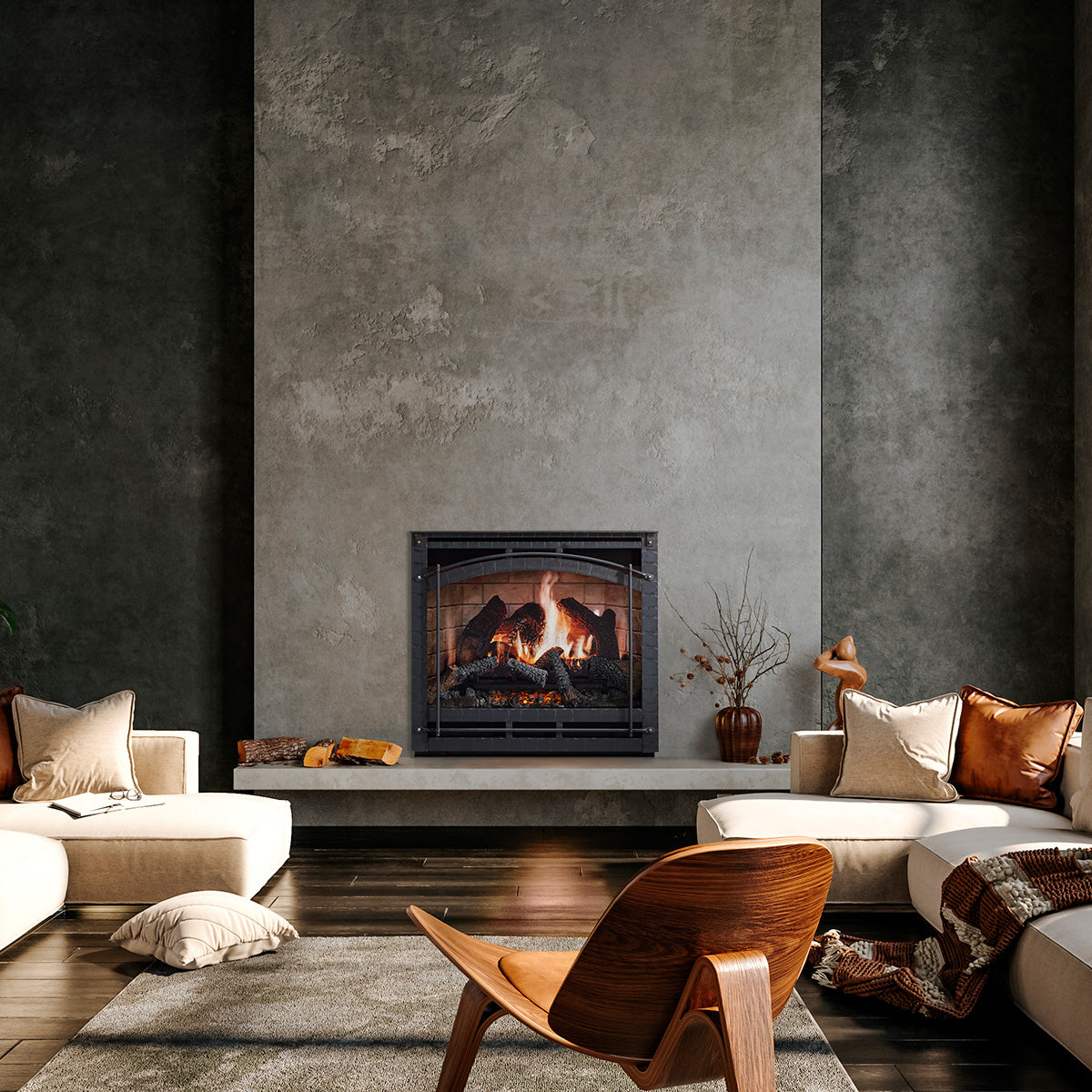 SimpliFire Inception 36-Inch Traditional Built-In Electric Fireplace