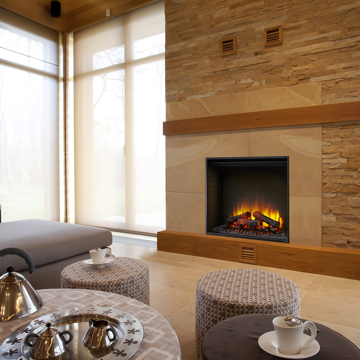 SimpliFire Traditional Built-In Electric Fireplace